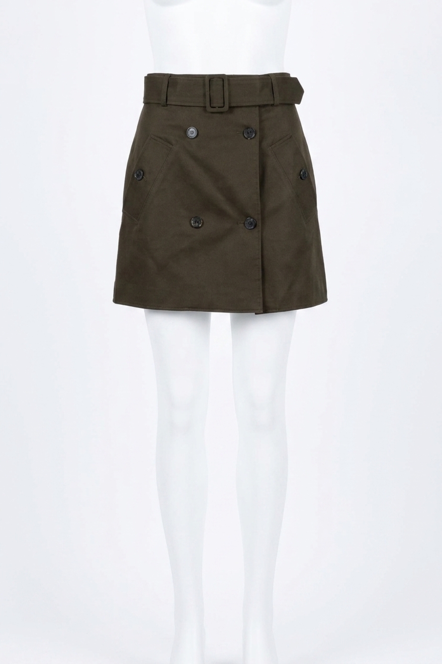 NEW BA&SH janae mini skirt in kaki